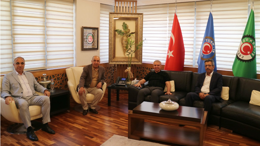 TÜRK-İŞ Genel Başkan Yardımcısı Eyüp Alemdar’dan Şeker-İş Genel Başkanı İsa Gök’e Hayırlı Olsun Ziyareti