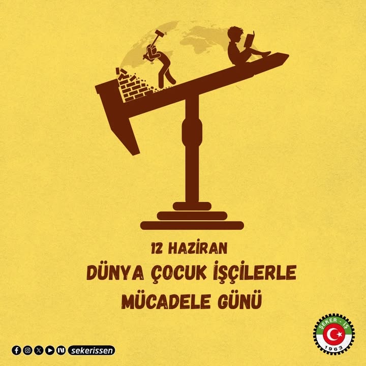 Çocukluk; çalışarak tüketilecek değil, yaşayarak büyütülecek bir dönemdir.

12 Haziran Dünya Çocuk İşçiliğiyle Mücadele…
