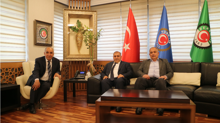 Erzincan ve Ilgın Ticaret Borsası Başkanlarından Şeker-İş Genel Başkanı İsa Gök’e Hayırlı Olsun Ziyareti